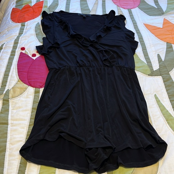BCBG Max Azria black ruffle romper - Picture 8 of 8